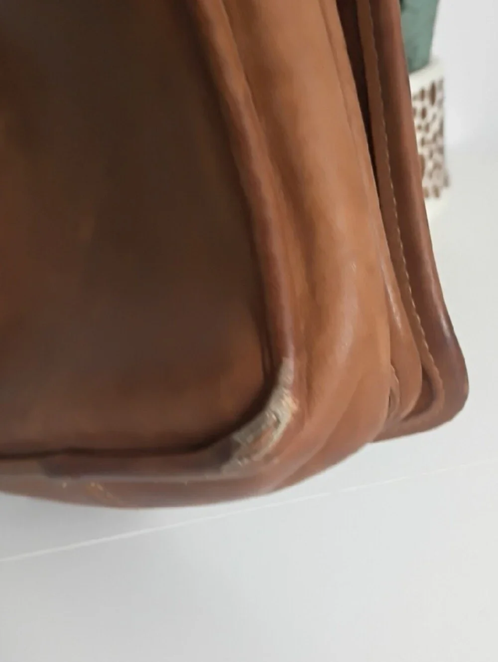 Vintage Coach Classic Brown Leather Crossbody Bag 0005 353